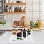 22×22 Inches Oversize Extra Large Sturdy Clear Acrylic Serving Tray King Size Decorative Big Ottoman Trays with Cut Out Handles Water Proof Bed Tray Coffee Counter Top Organizer