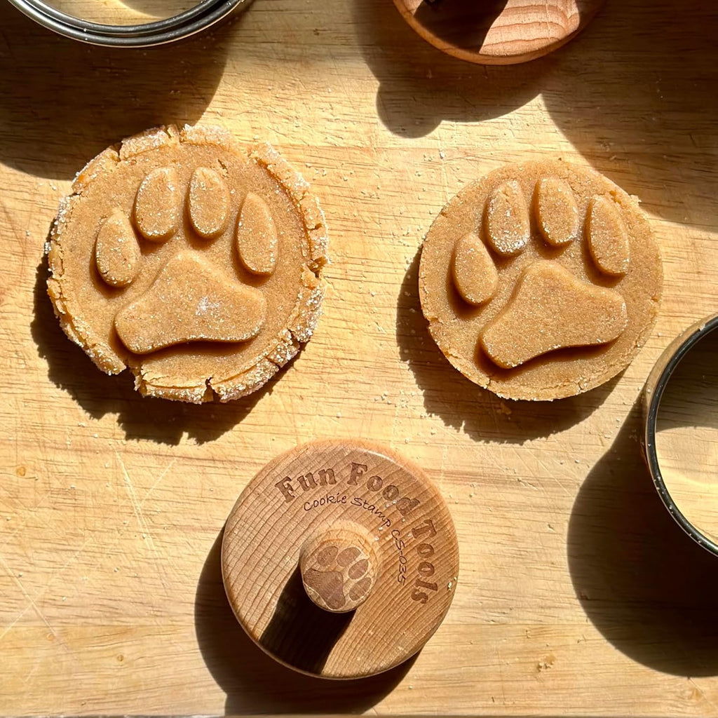 Wood Cookie Stamp, 2.5 Inch (Dog Paw CS-035)