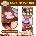 Mini Diamond Heart Shaped Chocolate Mold 15 Holes 3D Heart Candy Molds Silicone Mini Silicone Baking Pan - 4 Pack