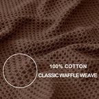 Homaxy 100% Cotton Waffle Weave Kitchen Dish Cloths, Ultra Soft Absorbent Quick Drying Dish Towels, 12 x 12 Inches, 8-Pack, Coffee