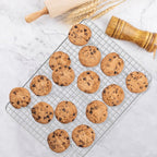 E-far Stainless Steel Baking Sheet with Wire Rack Set, 16” x 12” Cookie Sheet Baking Pan for Oven, Rimmed Large Metal Tray with Cooling Rack for Cooking Roasting, Non-Toxic & Dishwasher Safe