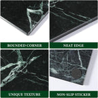 Koville Natural Green Marble Cutting Board for Kitchen Pastry Bread Macaron Display, 12" x 8" Real Stone Slab Marble Cheese Board for Home Countertop, Bathroom Perfume Tray Candle Plate