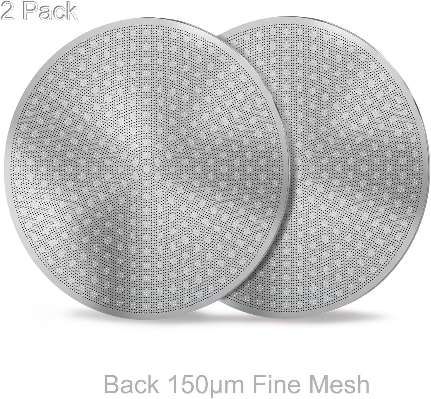 53.3mm Puck Screen 2 Pack - DRMBIGA 3rd Generation Dual-Layer Espresso Filter Screen, Reusable Stainless Steel Coffee Filter for Breville 54mm Portafilter Baskets - 0.8mm Thick 150μm Fine Mesh