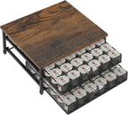 Coffee Pod Holder For Counter, Coffee Pod Drawer for K Cup Storage Drawer Holder, 72 Capacity Pods Storage Organizer Cups Capsule with Sliding Baskets for Coffee Station, Black