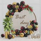 SAOROPEB 3D Butterfly Wall Decor - 48 Pcs, 4 Styles, 3 Sizes - Removable Stickers (Blood Red) for Birthday & Party Celebrations