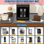 Silicone Coffee Mat - Removable Bar Mat with Concave and Convex Design, Leak-Proof and Non-Slip, Suitable for Use Under the Coffee Machine to Keep the Countertop Clean (Grey24"x16")