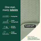 Cuisinart Dish Drying Mats for Kitchen Counter - (2) 18" x 24" Ultra Absorbent Dish Drying Mat XL - Foldable, Machine Washable, Fast Drying Dish Mat (Geostripe)