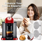 CAPMESSO Aluminum Foil Lids for Nespresso Vertuo Pods: 100 PCS Foil Seal Cover for Reusable Nespresso Pods Vertuo - V2 Perfect Size for nespresso refillable pods(Foil Lids Only)