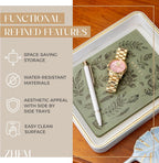 Perfume Tray for Women Valet Tray Night Stand Bedside Organizer| Perfume Organizer Catchall| Perfume Trays for Dresser Vanity Tray for Dresser Countertop| Perfume Holder