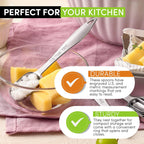 Spring Chef Stainless Steel Measuring Spoons Set of 6 with Leveler, Rectangular Metal Teaspoon & Tablespoon Measuring Spoons for Dry & Liquid Ingredients - Nesting Kitchen Gadgets For Baking & Cooking