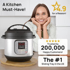 Ibyx Elegant Round Sliding Tray for Your Pressure Cooker, Air Fryer & Heavy Kitchen Appliances - Sturdy, Slides Easily from Under The Cabinet (Natural, 13”)