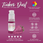 Bakell - Cranberry Tinker Dust (4g, 1x Mini Spray Pump) Edible Glitter for Food, Desserts, and Beverages!