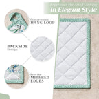 Maison d' Hermine 100% Cotton Oven Mitt & Pot Holder Set (7.5"x13" & 8"x8") Heat Resistant BBQ Cooking Gloves with Loop, Baking, Grilling, Kitchen, Handling Hot Pans (Snowy World)