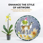 TR-LIFE 10 Inch Large Plate Stands for Display - Metal Plate Holder Display Stand + Picture Frame Holder Stand + Small Easels for Decorative Platter, Book, Plaques, Photo, Tabletop Art (2 Pack)