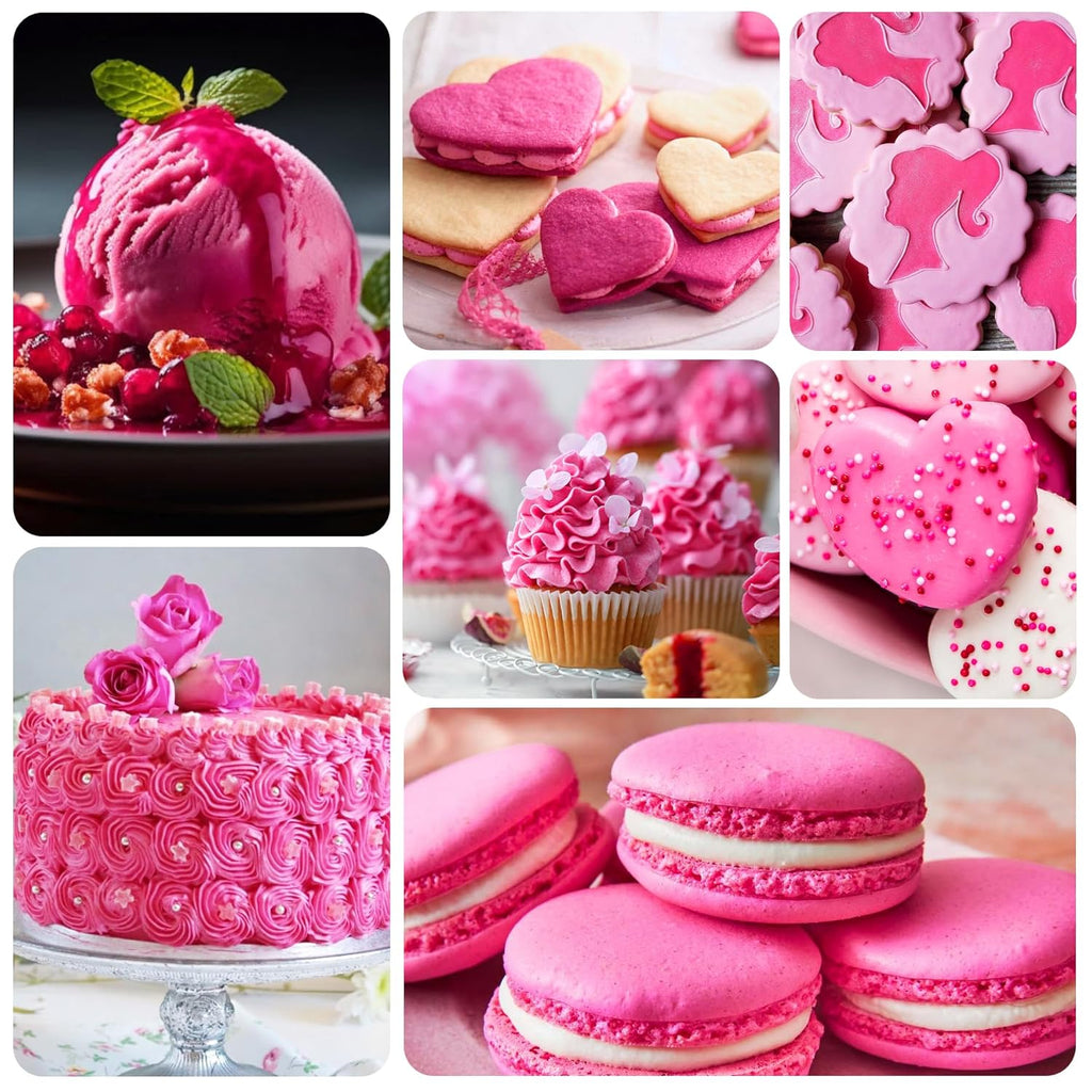 Gel Food Coloring - 4.5oz Vivid Food Coloring Gel for Baking, Cake Decorating, Cookie, Fondant, Macaron - Tasteless Concentrated Edible Food Color Dye for Icing, Slime, Drinks, DIY Crafts (Pink)