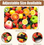 Fresh Fruits Dish Drying Mat for Kitchen Counter Coffee Bar Mat Hide Stain Absorbent Non-Slip Rubber Backed Drying Rack Pad Espresso Machine Coffee Bar Accessories 15.7 x 23.6 Inch