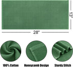 Kitinjoy 100% Cotton Waffle Weave Kitchen Towels, 8-Pack Super Soft and Absorbent Dish Towels for Drying Dishes, Kitchen Hand Towels, 13 in x 28 in, Grass Green