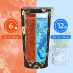 Bee Tumbler with Lid and Straw 20oz Coffee Tumblers Leakproof Stainless Steel Travel Mug Vacuum Insulated Cup for Iced and Hot