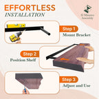 24" Acacia Live Edge Floating Shelves Set of 2 - Wall Mounted Wooden Shelf for Stylish Home Décor - Cherry Color 24x7.5x1.5 Inches