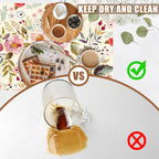 Vintage Flowers Coffee Mat Rose Berries Dish Drying Mat for Kitchen Counter Hide Stain Absorbent Rubber Backed Coffee Bar Accessories Fit Under Espresso Machine Dish Drainer, 11.8 x 19.7 Inch