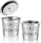 2 Stainless Steel Reusable K Cups for Keurig Coffee Makers - Compatible with K-Express, K-Elite, K-Classic, K-Mini, K-Mini Plus, K-Select, K-Cafe & K-Iced Brewers
