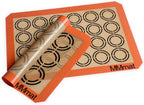 Silicone Baking Mats - Best German Silicone - Non Slip Silicone Baking Sheet, Non Stick Reusable Silicone Mats for Baking, Oven Liner, Counter Mat - 2 Half Sheets Cookie Baking Mats