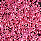 Rose Gold Pearl Rods Sprinkles, Baking Sprinkles for Cake Decorating, Mix Size Sugar Candy For Donut, Cupcake Topper, New Year, Holiday, Wedding Party Supplies, 150g/5.29oz