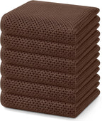 Homaxy 100% Cotton Waffle Weave Kitchen Dish Towels, Ultra Soft Absorbent Quick Drying Cleaning Towel, 13 x 28 Inches, 6-Pack, Coffee