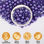 Twisweet Purple Sprinkles, Edible Purple Pearls for Cake Decorating, Sugar Sprinkles for Baking, Mix Size Candy Pearls, Cake Topper Ice Cream Cupcake Cookie Toppings Dessert Decorations, Wedding Birthday Halloween Supplies (130g/4.58oz)