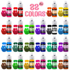 Food Coloring Gel Set - 22Vibrant Color Gel Food Coloring for Cake Decorating, Baking, Easter Egg, Icing - Tasteless Food Color Dye for Fondant, Cooking, Slime, Airbrush - 0.2 Fl. oz (6 ml)/Bottles