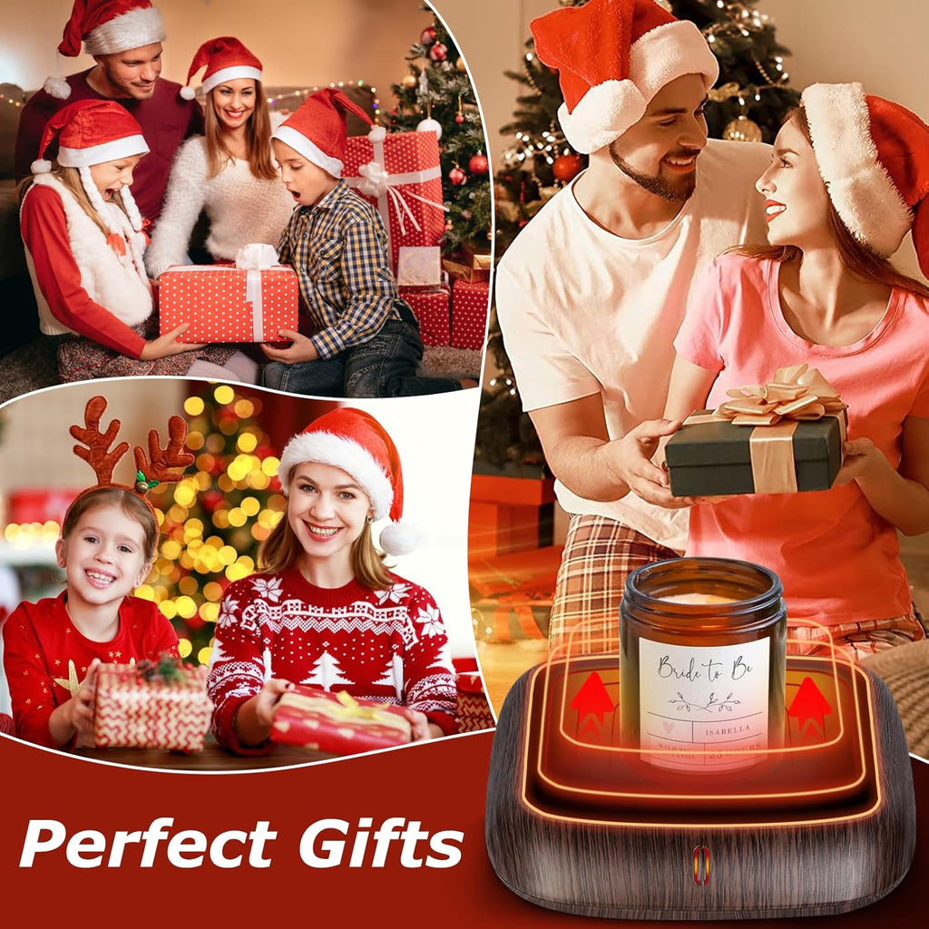 PUSEE Large Candle Warmer Plate with 6H Auto Shut Off, Coffee Mug Warmer with 3 Temp Settings,Wax Candle Warmer Safely Releases Scents Without a Flame,Tea Cup Warmer for Desk in Your Home & Office