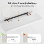 Vivelove 10 inch Deep Wall Shelves 36 inche Long, 1.8 Thick Single Floating Shelf Wall Mounted, Heavy Duty 70 lbs Shelves for Bedroom, Books, Living Room, Kitchen, Office Modern Farmhouse Decor, White
