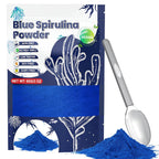 Blue Spirulina Powder - 85g Natural Blue Food Coloring, No Fishy Smell, Food Dye from Spirulina Algae, Plant Based Coloring Powder for Smoothies, Baking, Drinks