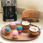 Woodard & Charles 18-Inch Acacia Oval Tray, Natural Acacia Extra Large