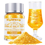 Gold Edible Glitter - 15g Food Grade Luster Dust Powder, Cake Decorating Sprinkle Glimmery Dust for Drinks, Wine, Fondant, Chocolate, Candy, Cookie, Vegan