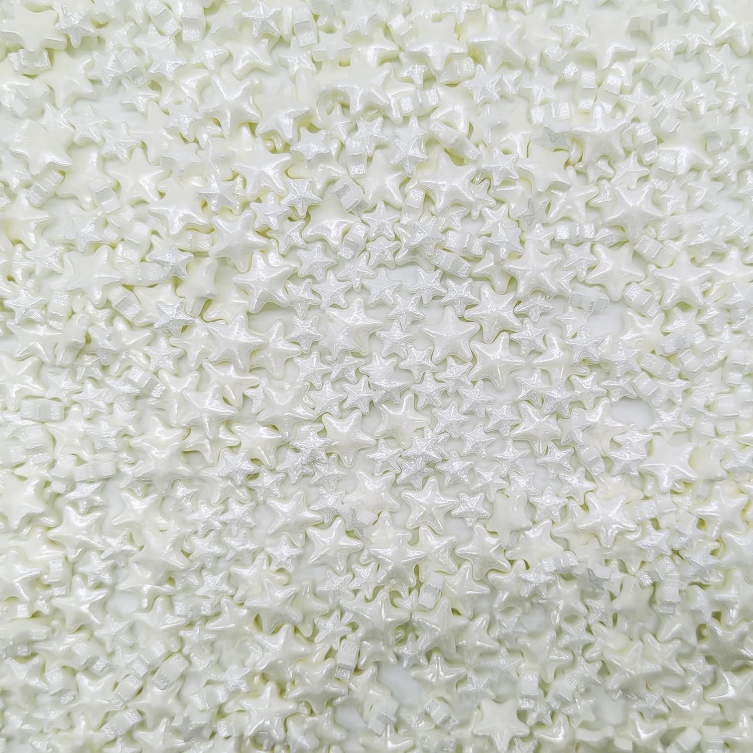 Mixed Size White Stars Sprinkles Edible Stars Cake Decorating Stars Cake Decorations Cupcake Toppers Cookie Decorating Perfect for Cakes,Cupcakes,Desserts Toppings 3OZ