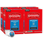 Community Coffee Breakfast Blend 96 Count Coffee Pods, Medium Roast, Compatible with Keurig 2.0 K-Cup Brewers, 24 Count (Pack of 4)