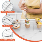 Cooling Racks for Cooking and Baking, Homikit 16.6”*11.5” Large Stainless Steel Wire Rack for Oven Cooking Roasting Grilling Drying, Cookie Bacon Pizza Mesh Cooling Racks, Dishwasher Safe, 2 PCS