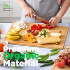 Riveira Cutting Boards For Kitchen – Gourmet Bamboo Grandeur: 20 x 14 Inches Bamboo Wood Cutting Board – Natural Non Toxic Cutting Board – Innovative Juice Grooves Wood Cutting Boards For Kitchen