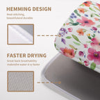 Spring Floral Dish Drying Mat Flowers Summer Kitchen Mat Dish Drying Pad Absorbent Dish Dryer Mat for Kitchen Countertops Microfiber Dishes Drainer Pad Dish Drying Rack Mat (18x24 in)