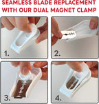 Upgraded Magnetic Bread Lame, Professional Dough Scoring Tool with Extractable Blade, Sourdough Bread Tool for Baking, Includes Scoring Pattern Booklet & 5 Replaceable Razor Blades