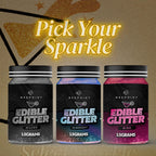 BeePoint Silver Edible Glitter for Drinks 15g - Food Grade, Vibrant Color Shimmer Powdered Dust for Drinks, Cocktails, Cake Decorating, Baking, Chocolates, Candy, Sweets, & Cookies - Vegan & Gluten Free