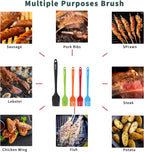 Silicone Basting Pastry Brush, 5 PCS Colorful Silicone Food Brush for Baking Cooking BBQ Grill Spread Oil Butter Sauce, Heat Resistant, Dishwasher Safe (5Pack, Rainbow Colors)