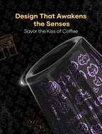 Cocinare x Chanoir KissCup Art Ceramic Espresso Cup – 2.2oz Demitasse Cup for Espresso, Pour-over coffee and Tea, Chanoir Black, Art de Paris Collaboration