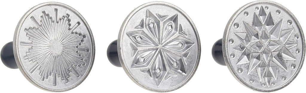 Nordic Ware Starry Night Cast Cookie Stamps, 3-inch rounds, Silver