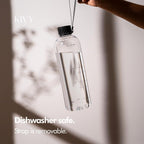 KIVY Tritan Water Bottle 2nd Generation (Black Clear, 50oz)