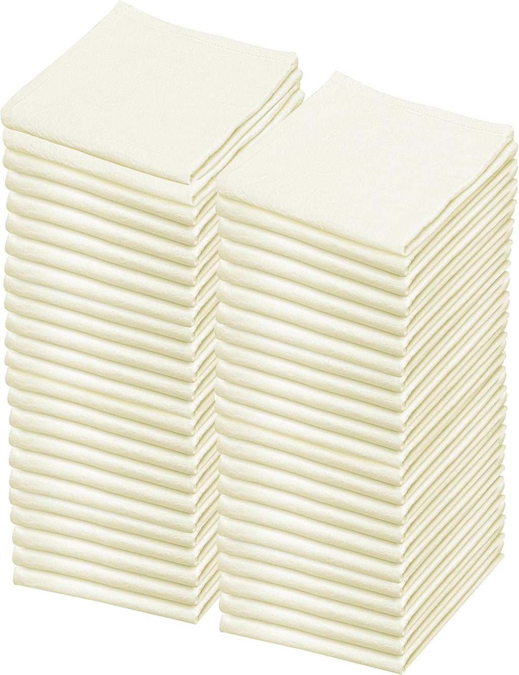 Flour Sack Towels | Tea Towel for Crafts| Kitchen Dish Cotton Blank Towel for Embroidery| Baking Bread Proofing Linen Cover| Thick Absorbent Quick Dry| 50 Pack 28"x28" Natural