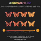 SAOROPEB Glow in The Dark 3D Butterfly 24 Pcs 3 Sizes, Luminous Butterfly Stickers for Ceiling or Wall, Glow in The Dark Party Supplies, Removable Luminous Stickers for Kids Babys Nursery (Orange)