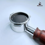 NEOUZA V4 Espresso Puck Screen 0.8mm Thickness Honeycomb Mesh Double Layer Black Protective Coating for Coffee Portafilter Basket (2, Silver, 51mm)