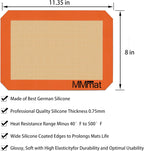 Silicone Baking Mat - Best German Silicone - Non Slip Silicone Baking Sheet, Non Stick Reusable Silicone Mats for Baking, Oven Liner, Counter Mat - 2 Quarter Sheets Baking Mat